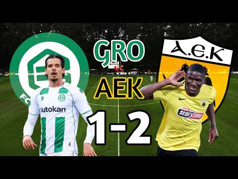AEK Athens fight back from a goal down and a man down to beat Groningen 2-1 in pre-season friendly
