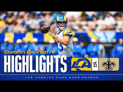 Los Angeles Rams 34-0 New Orleans Saints: Stetson Bennett stars as Rams shut out Saints at SoFi